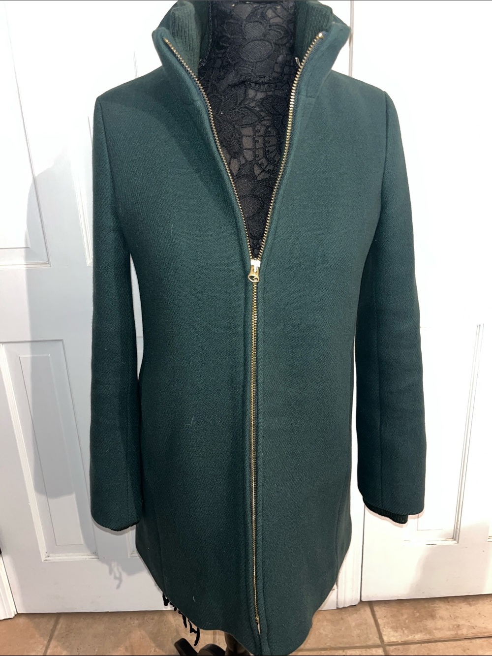 J. Crew Dark Green Italian stadium cloth Nello Gori